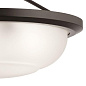 Ritson 2 Light Semi Flush with Satin Etched Glass Olde Bronze  потолочный светильник 52396OZ Kichler — фото 1