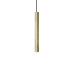 339740 Ideal lux Ultrathin подвесной светильник латунного цвета с квадратным корпусом