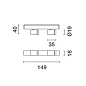 QC37 Palco Recessed iGuzzini Palco linear surface 2 x Ø19 - medium - remote driver — фото 1