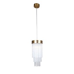 Подвесной светильник Favourite Bellinda 4189-1P — одиночный подвес с каскадом витых стеклянных трубочек