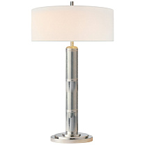 Longacre Tall Table Lamp полированный никель с льняным абажуром
