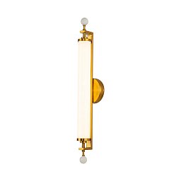 Бра Favourite Plunger 3012-2W — высокое латунное бра 700 мм с белыми цилиндрами под мрамор