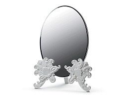 1007829 Lladro Vanity Mirror настольное зеркало овальной формы в белой раме