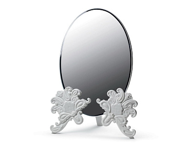 VANITY MIRROR WHITE Настольное овальное зеркало Lladro 1007829