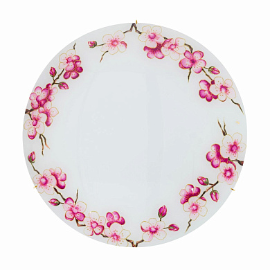 подвесной светильник с белым плафоном и цветным орнаментом