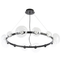 BOSQUE SP12 BLACK/TRANSPARENT Crystal Lux BOSQUE подвесная люстра кольцевой формы с множеством шаровых рассеивателей