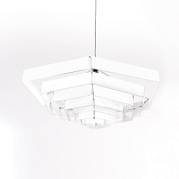 DM2004B10 Artemide Lampada подвесной светильник с геометрическим ярусным каркасом из белого металла