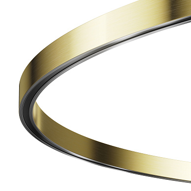 изогнутый шинопровод латунного цвета для магнитной трековой системы Flarity