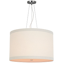 Walker Medium Hanging Shade патинированное серебряное покрытие с кремовым льняным абажуром