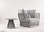 Venexia Садовое кресло из ткани и алюминия с подлокотниками Ethimo