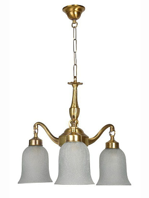 Classic Down Facing 3 Light Small Brass Chandelier люстра FOS Lighting L56-PLCrack-CH3