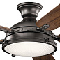 60" Hatteras Bay Fan Anvil Iron люстра-вентилятор 310017AVI Kichler — фото 2