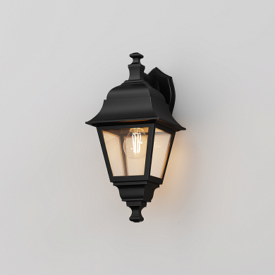 уличный настенный светильник в классическом стиле черного цвета