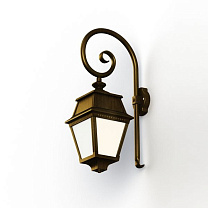 Avenue 2 N° 2; Opal PMMA Built-in LED 2700°K warm white 13W; Gold patina