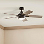 52" Tide 5 Blade LED Outdoor Ceiling Fan Olde Bronze  уличная люстра-вентилятор 310075OZ Kichler — фото 4