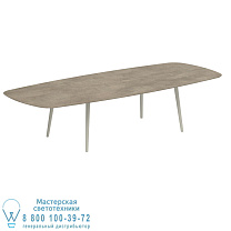 НИЗКИЙ ОБЕДЕННЫЙ СТОЛ STYLETTO 300X120CM АЛЮМИНИЕВЫЕ НОЖКИ ГРИБНАЯ КЕРАМИЧЕСКАЯ СТОЛ TERRA SABBIA Royal Botania