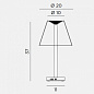 Rotaliana Dina+ TL переносная настольная LED лампа с USB графит 1DPT101220EL0 — фото 3