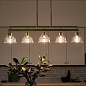 Eastmont 5 Light Linear Chandelier Brushed Natural Brass and Walnut Wood люстра 52404BNB Kichler — фото 2