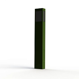 108010109 Roger Pradier Brick2 садовый светильник на стойке зеленого цвета с прямоугольным корпусом