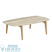СТОЛИК ДЛЯ ЧАЯ 120X65CM ИЗ КЕРАМИЧЕСКОГО ТРАВЕРТИНА Royal Botania