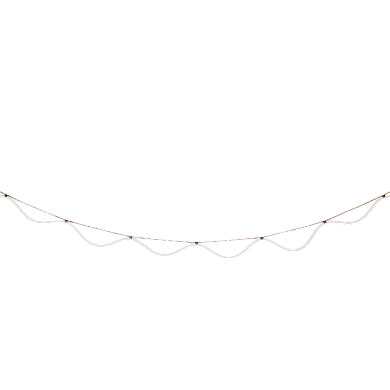 L0900101 Spline Petite Friture Подвесной уличный светильник волнообразный красный