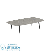 ВЫСОКИЙ СТОЛ STYLETTO LOUNGE 220X120CM, АЛЮМИНИЕВЫЕ НОЖКИ, АНТРАЦИТОВАЯ КЕРАМИЧЕСКАЯ СТОЛЕШНИЦА CEPPO DOLOMITICA Royal Botania
