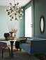 Кресло Arteriors Bahati, бордовый шенилл и натуральное железо — фото 10