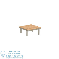 СТОЛ ALURA LOUNGE 80 LTH 80X80X34CM СТОЛЕШНИЦА С ПЕСКОМ ТИК ЧЕРНЫЙ Royal Botania