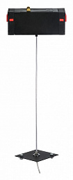 595957 Lightstar Teta переходник для однофазного трека черного цвета с удлинённой стойкой