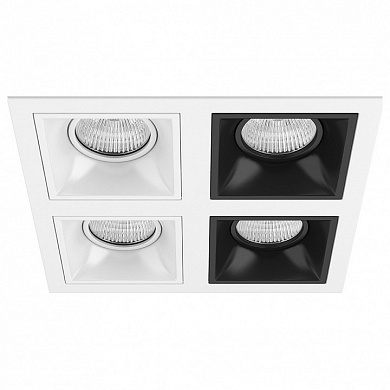 D54606060707 Lightstar Domino точечный светильник, 50Вт, белый;черный