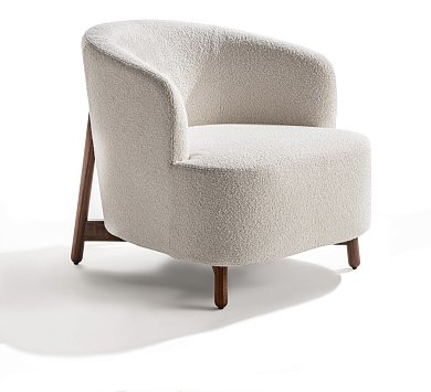 Кресло Copine Wood Porada на ножках из ореха COPINE-WOOD-L0N0AC-A66AA