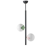 Lustre Pop-Up - 02 - 110 cm/Noir - pistache et rose