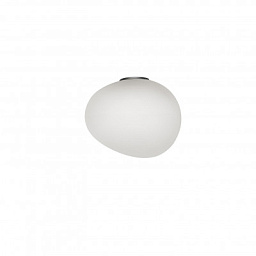 FN1680151N_10 Foscarini Gregg настенный светильник с полусферическим плафоном из матового стекла серого оттенка