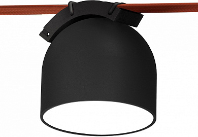 трековый светильник для ременной системы с утопленным источником света черного цвета 48V