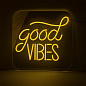 MLN002 Mullan неоновый акриловый светильник Good Vibes, 46 см, IP20 — фото 3
