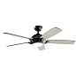 54" Geno Fan Satin Black люстра-вентилятор 330001SBK Kichler — фото 3