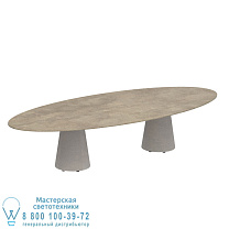 СТОЛ CONIX ELLIPSE 320X140 СМ НИЗКИЕ ОБЕДЕННЫЕ НОЖКИ БЕТОН ЦЕМЕНТ СЕРЫЙ - СТОЛ TERRA SABBIA КЕРАМИЧЕСКАЯ Royal Botania
