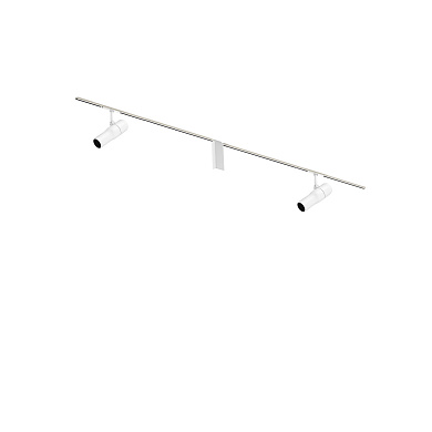 трековая система с пятью белыми прожекторами для шинопровода
