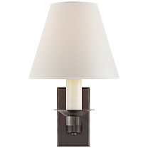 Evans Library Sconce бронза с перкальным абажуром
