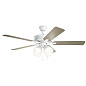 52" Basics Pro Premier Fan Matte White люстра-вентилятор 330016MWH Kichler — фото 1