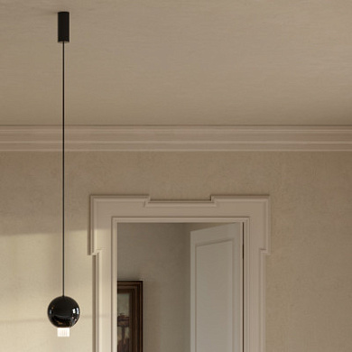 05401NGDHXXST Elesi luce Medusa SP S LED светильник с металлическим и стеклянным рассеивателем чёрный