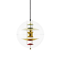 VP GLOBE - 40 - Suspension/Réflecteurs cuivre, orange et bleu