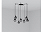 62802-7L CLAIRE BLACK PENDANT LAMP E27 15W 7L подвесной светильник Faro barcelona