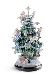 Фарфоровая скульптура ёлки с ангелочками Great Christmas Tree Lladro, лимитированная серия 01008477