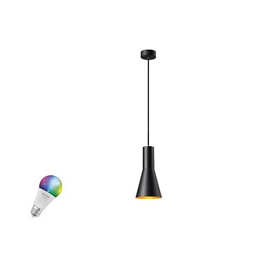 Подвесной светильник SLV PHELIA 10 SMART SET, с умной лампой Zigbee E27, Ø130 мм, RGBW