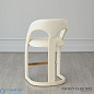 Delia Counter Stool-Antique White-Milk Leather Global Views стул