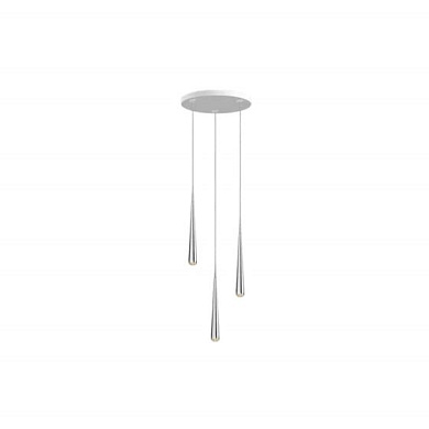 CNO03-0 Grau Niceone CHANDELIER 3 ALU POL/GREY/WHITE Трёхрожковый подвес