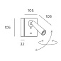 05-6420-DN-DN лампа для чтения Leds C4 Gamma Mix&Match Square