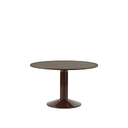 Muuto Midst Обеденный стол Ø120 см, темный промасленный дуб / темно-красный MITAB120R0502
