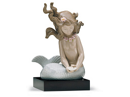 1001415 Lladro Mirage Mermaid фарфоровая фигурка русалки на подставке